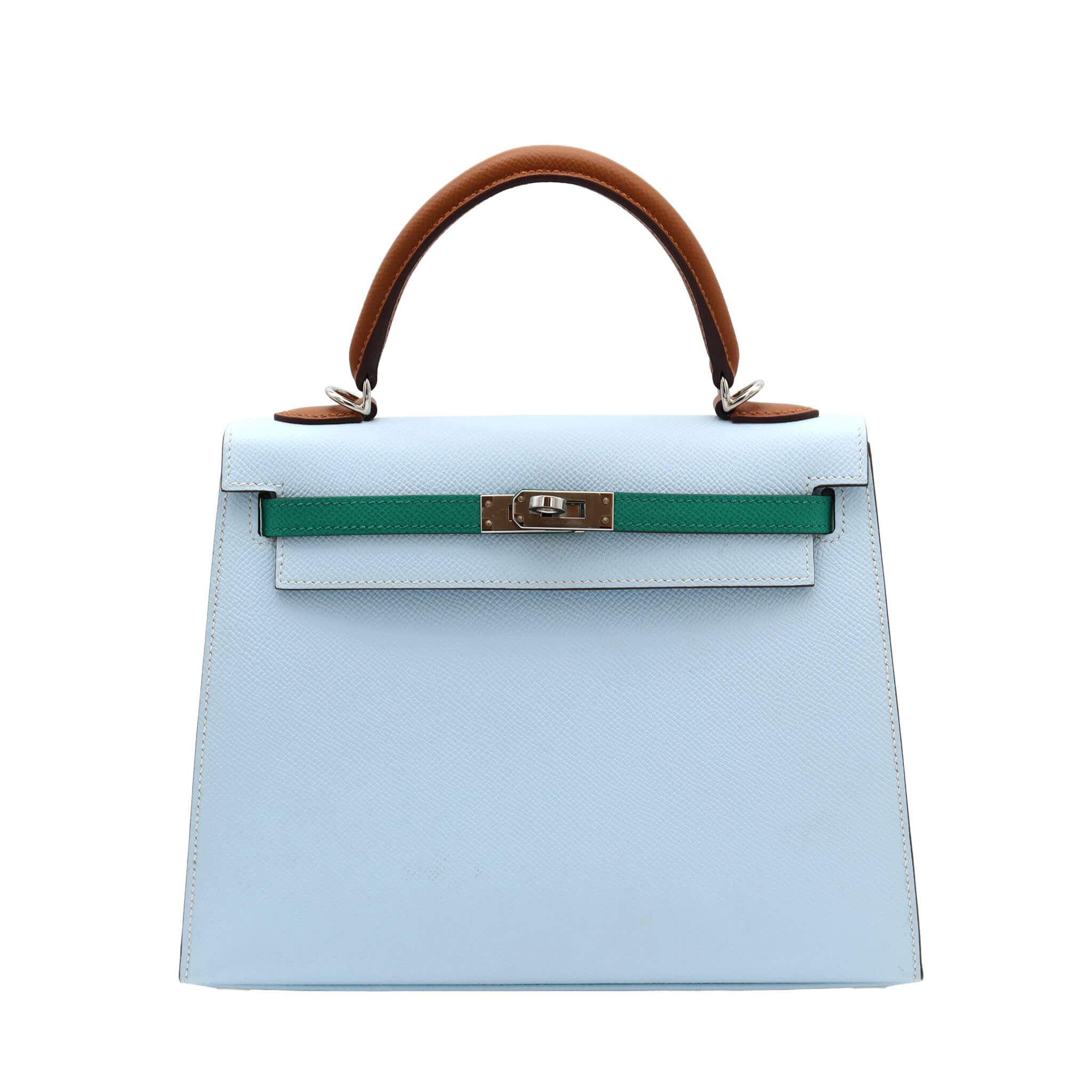 HERMES エルメス ケリー 25 トリコロール セリエ ブルーブリュム
