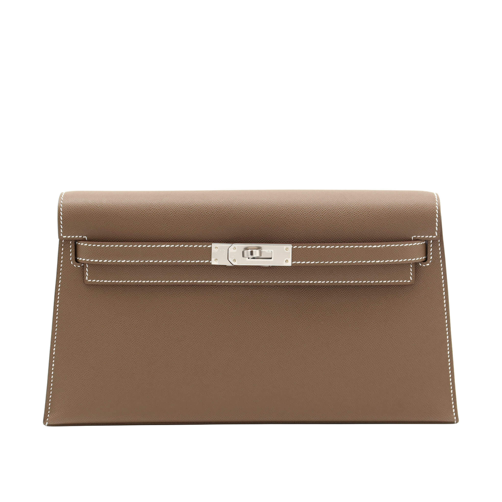 HERMES エルメス ケリーエラン エトゥープ ヴォーマダム シルバー金具