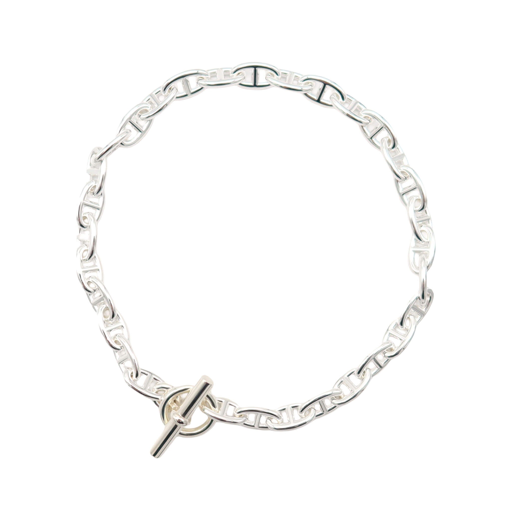 HERMES エルメス シェーヌダングル GM シルバー 31コマ ネックレス