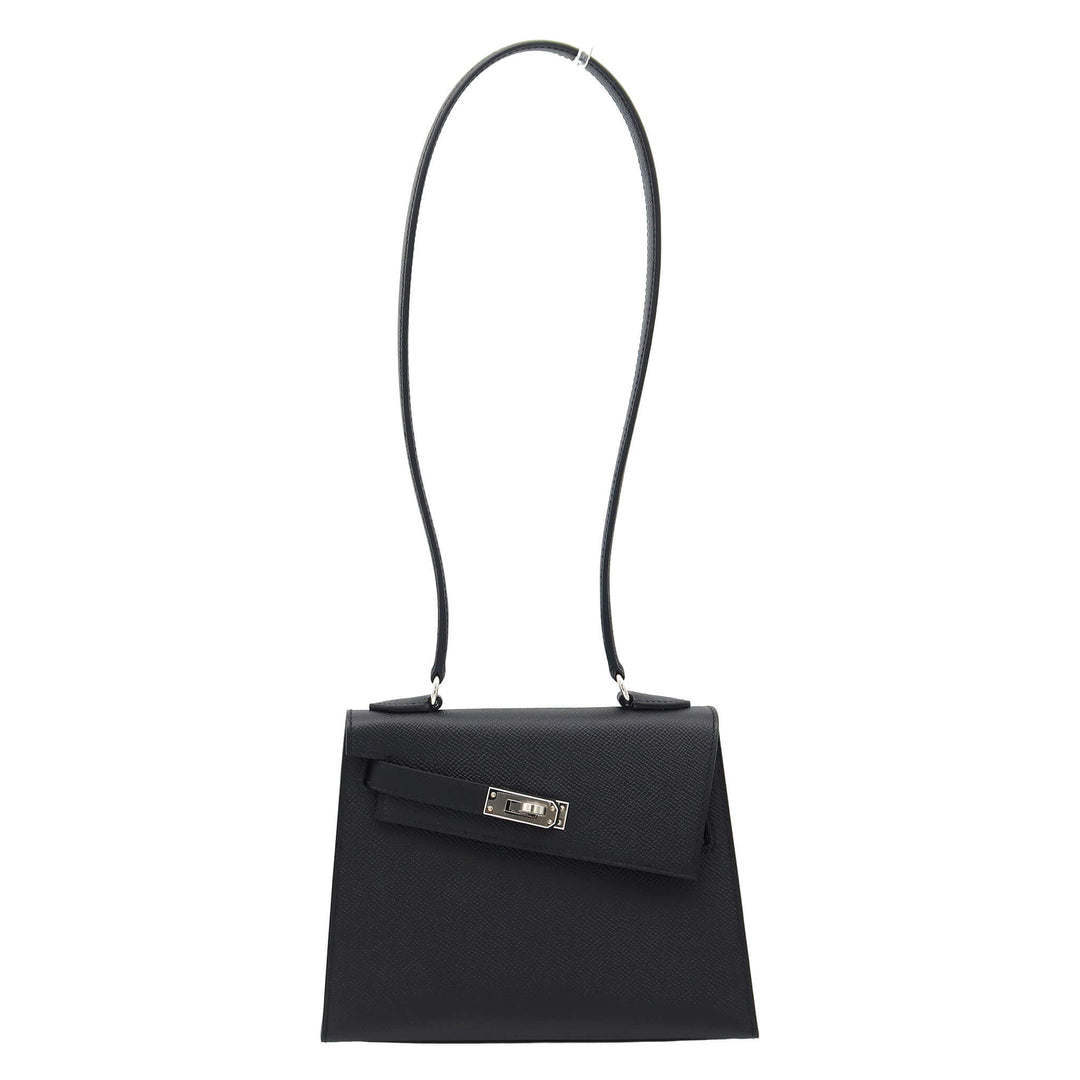 HERMÈS エルメス ケリー 無秩序 ブラック エプソン シルバー金具 W刻印