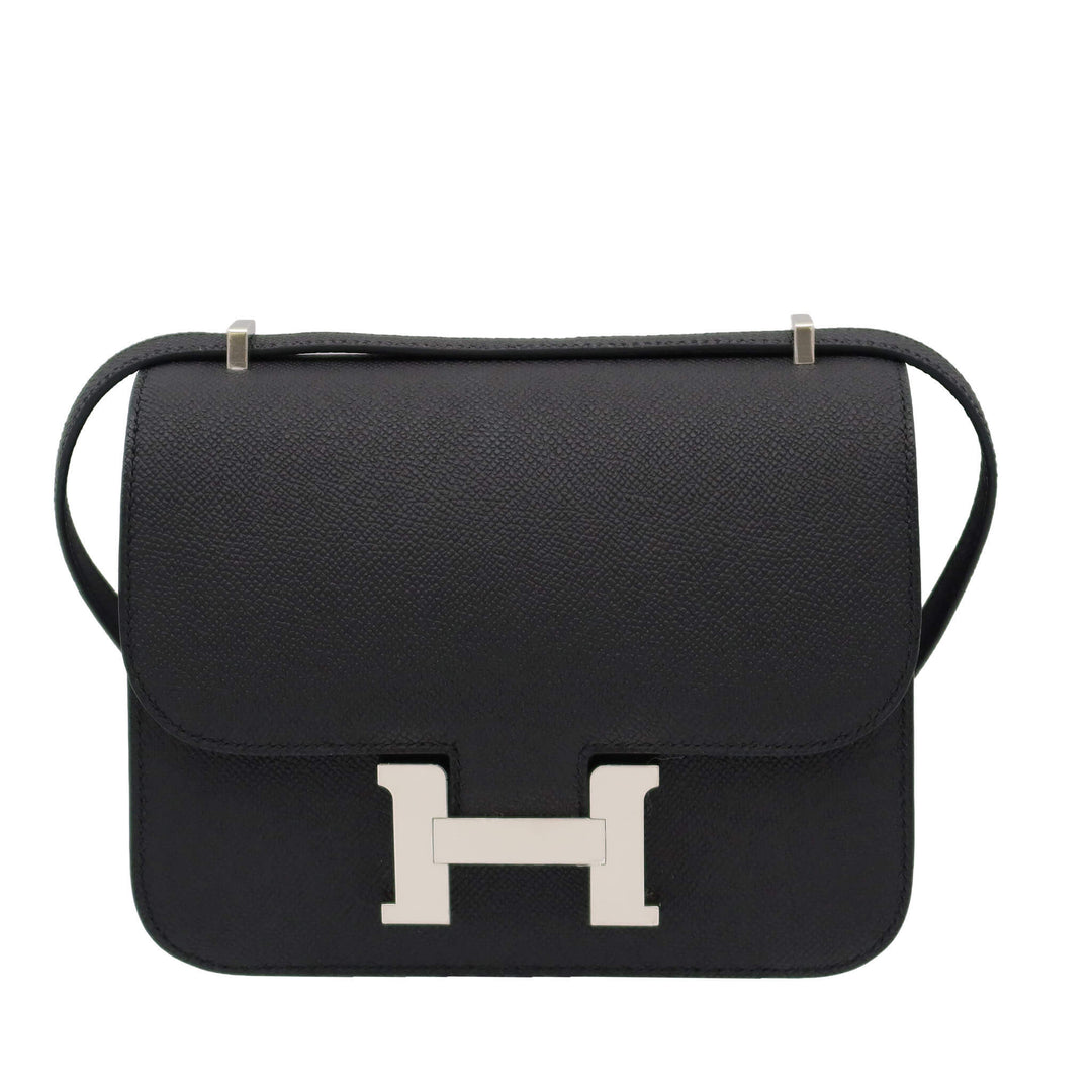 HERMÈS エルメス コンスタンス ミロワール 19 ブラック エプソン シルバー金具 K刻印