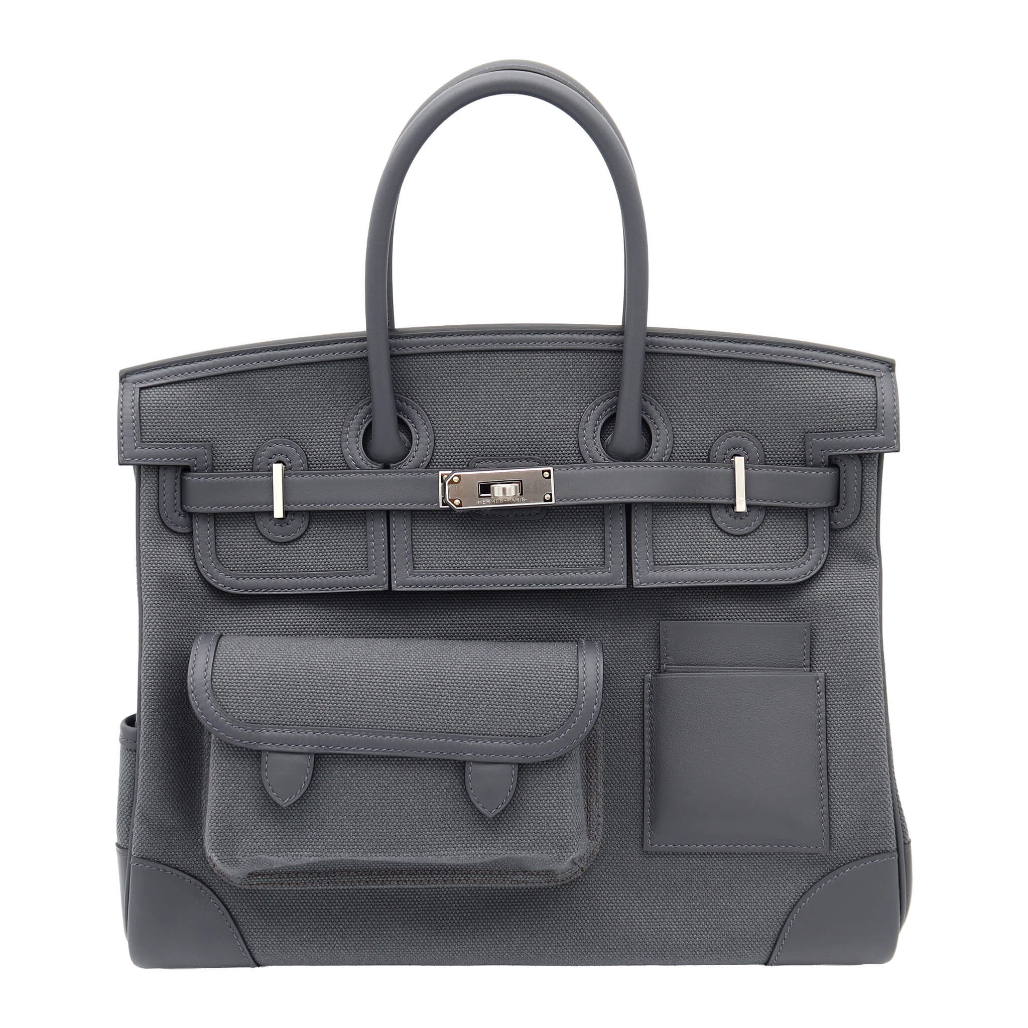 HERMES エルメス バーキン35 カーゴ グリミスティ トワルアッシュ