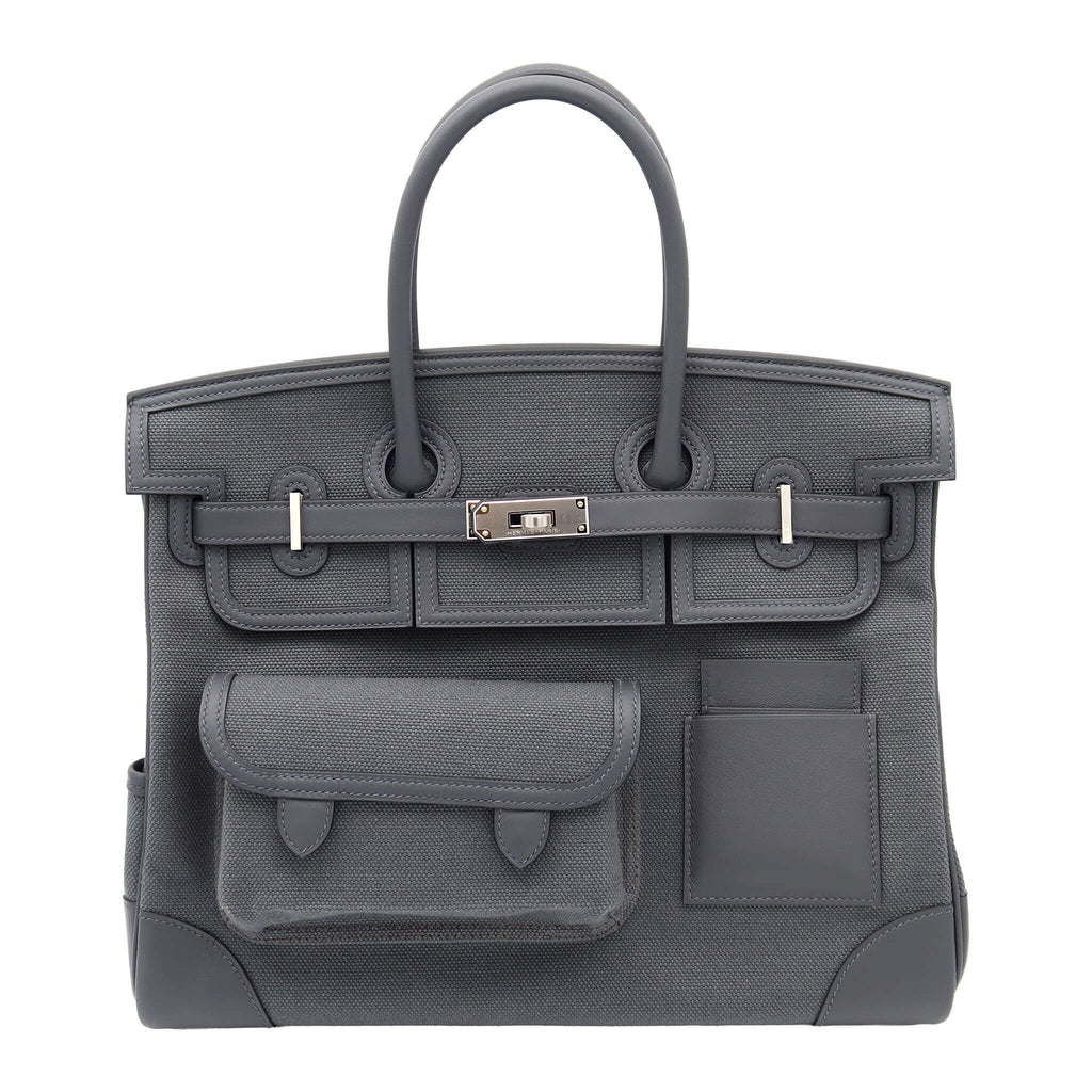 HERMES エルメス バーキン35 カーゴ グリミスティ トワルアッシュ