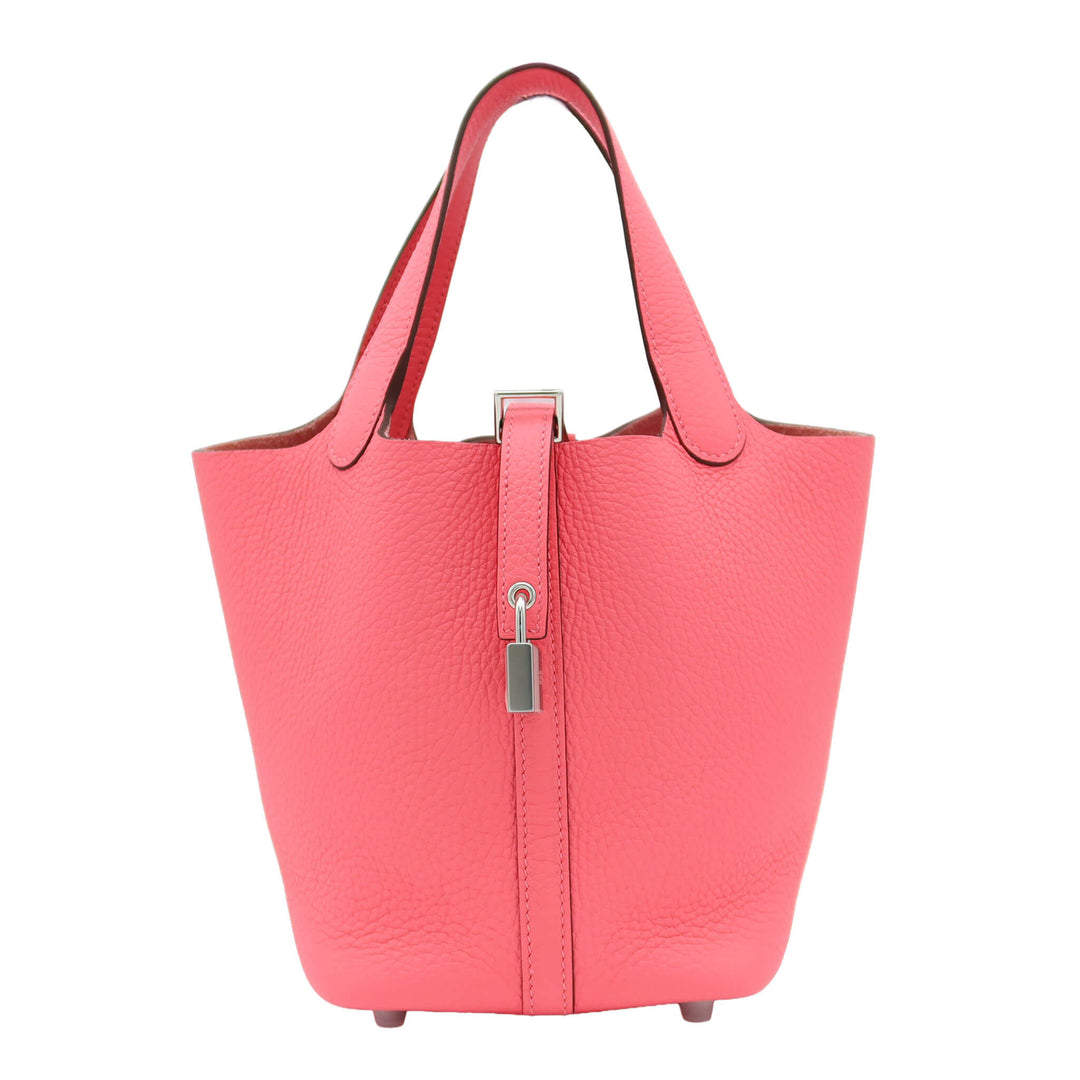 HERMES エルメス   ピコタンロック18　ローズアザレ　トリヨンクレマンス　シルバー金具　W刻印 - GINZA CELIA