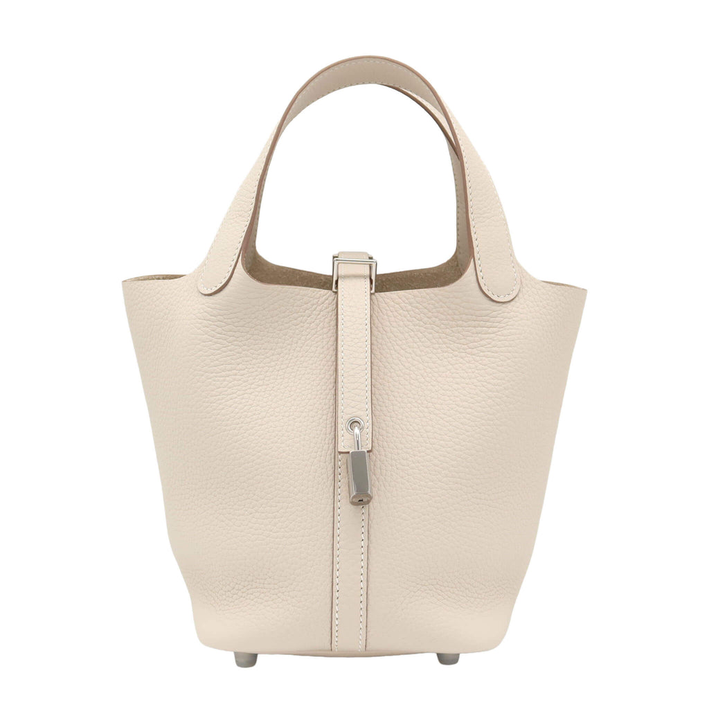 HERMES エルメス ピコタンロック18 クレ トリヨンクレマンス シルバー