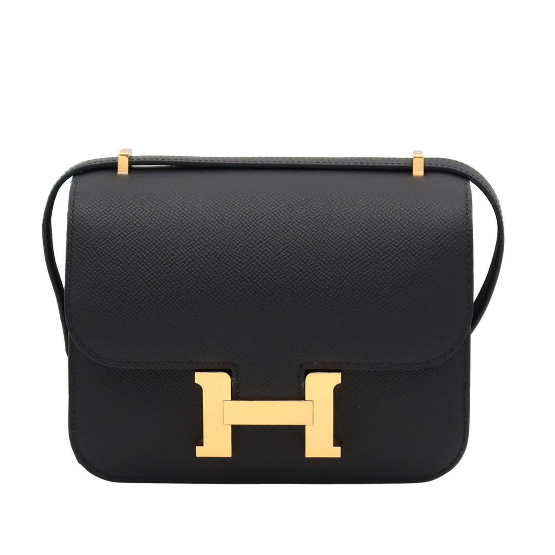 HERMES エルメス   コンスタンス　ミロワール　19　ブラック　エプソン　ゴールド金具　W刻印 - GINZA CELIA