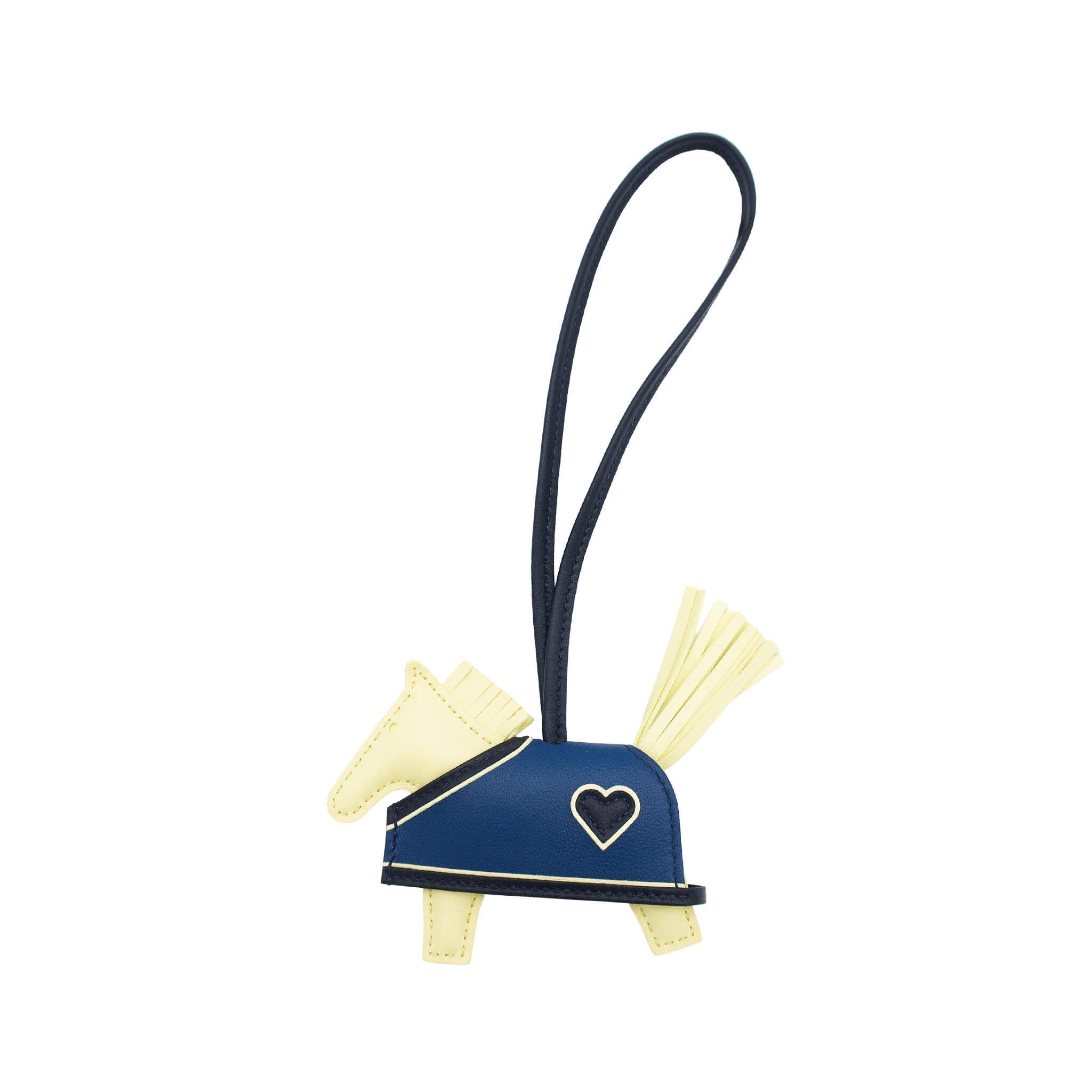 HERMES エルメス チャーム ロデオ ロベオ PM ジョーヌミルトン/ブルー