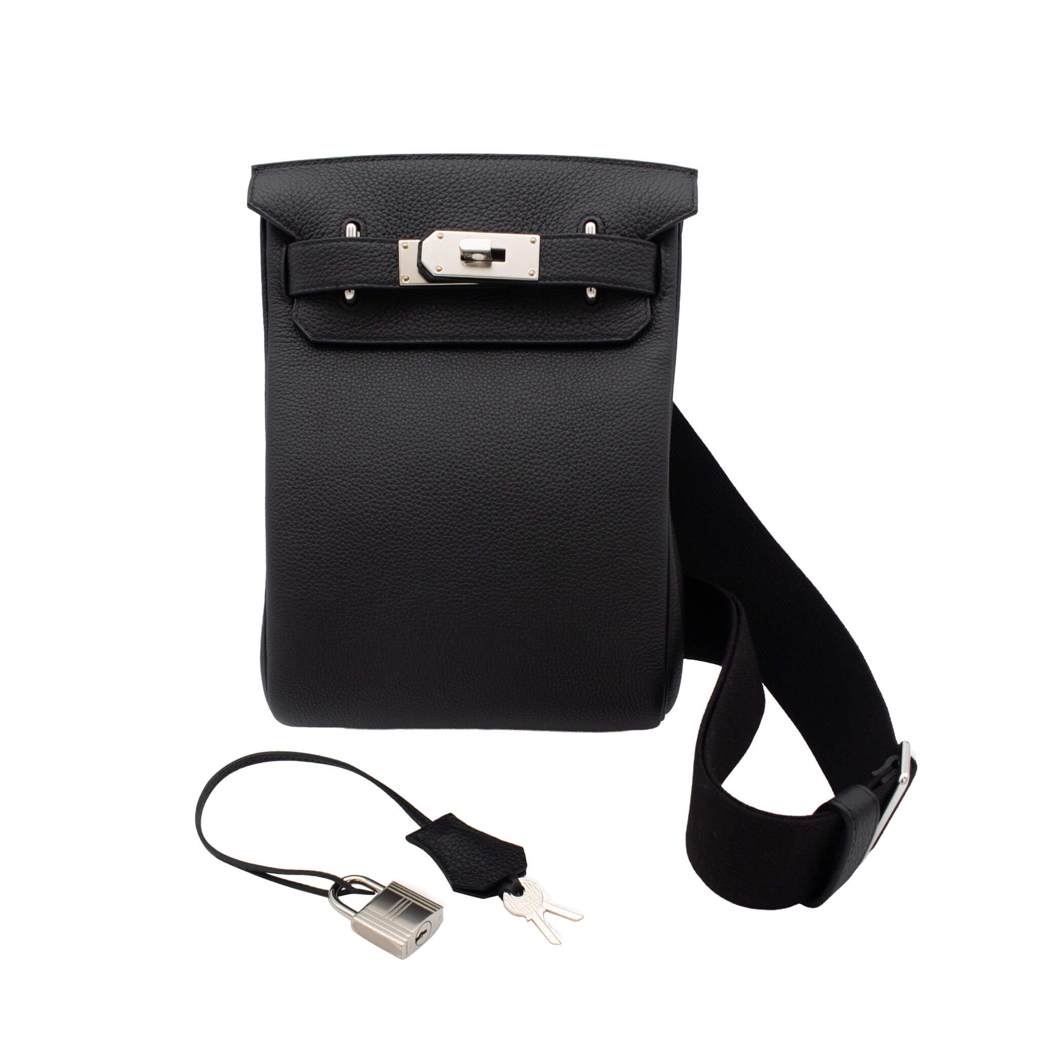 HERMES エルメス ケリーアッカド PM ブラック トゴ シルバー金具 G刻印