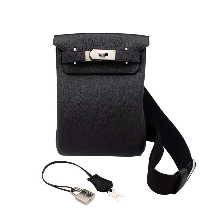 HERMES エルメス ケリーアッカド PM ブラック トゴ シルバー金具 G刻印 - GINZA CELIA