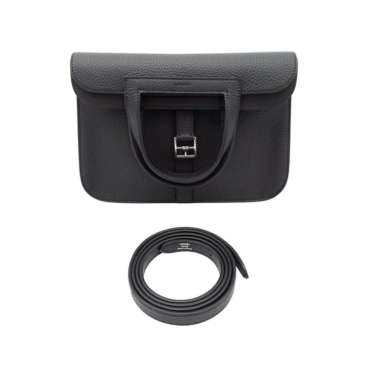 HERMES エルメス アルザン25 ブラック トリヨンクレマンス シルバー金具 G刻印 - GINZA CELIA