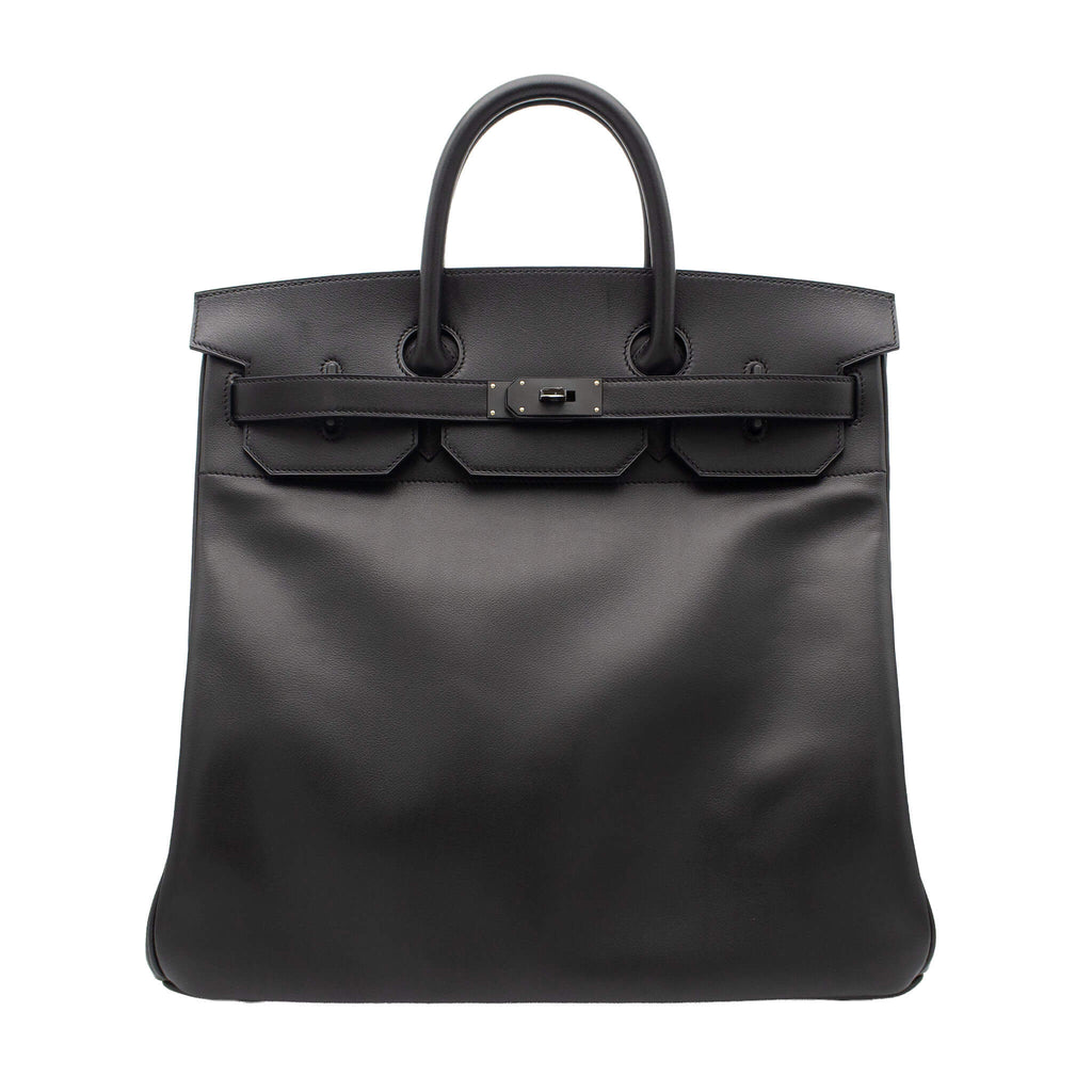 HERMÈS Haut à Courroies HAC 40 Black Evergreen Monochrome Hardware (PV