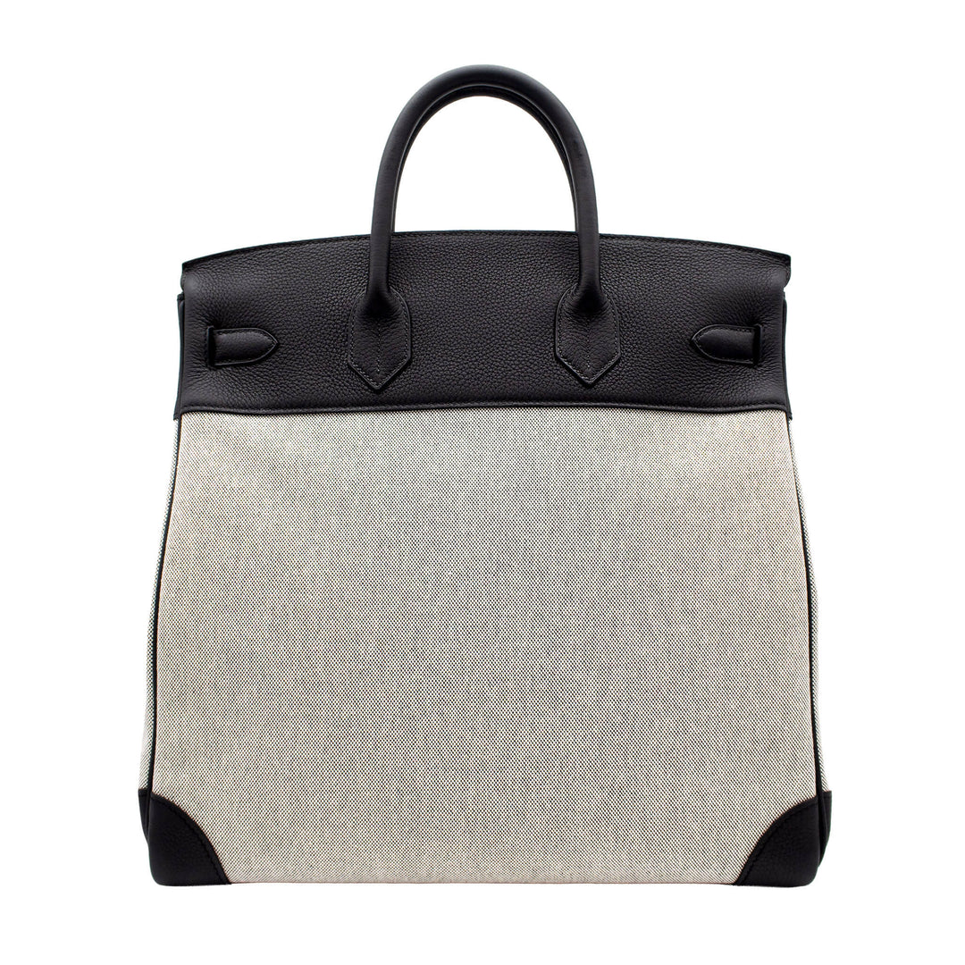 HERMES エルメス オータクロア40 ブラック トワル/トゴ シルバー金具 K刻印 - GINZA CELIA