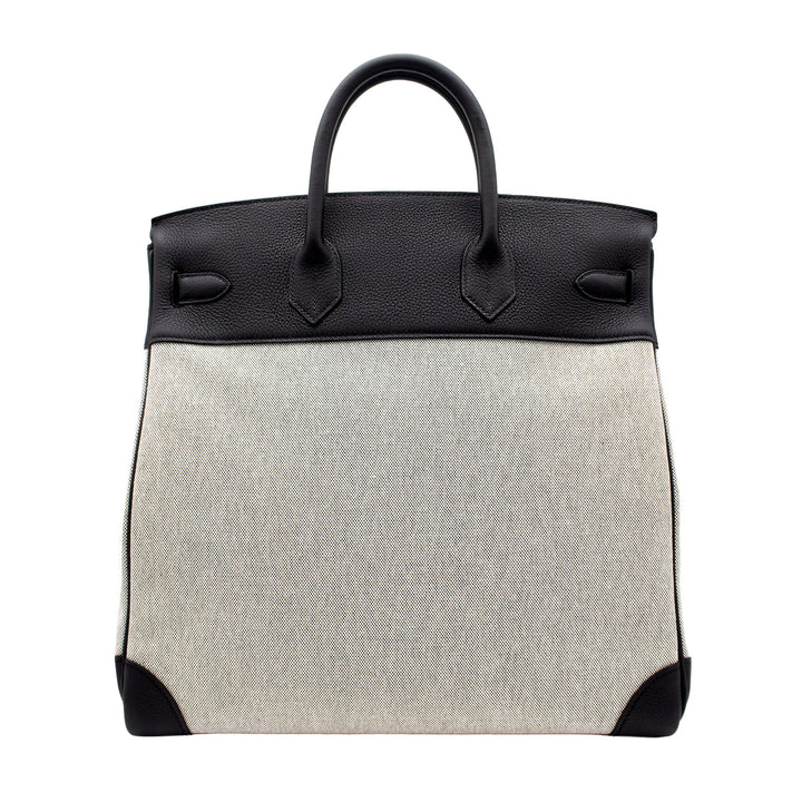 HERMES エルメス オータクロア40 ブラック トワル/トゴ シルバー金具 K刻印 - GINZA CELIA