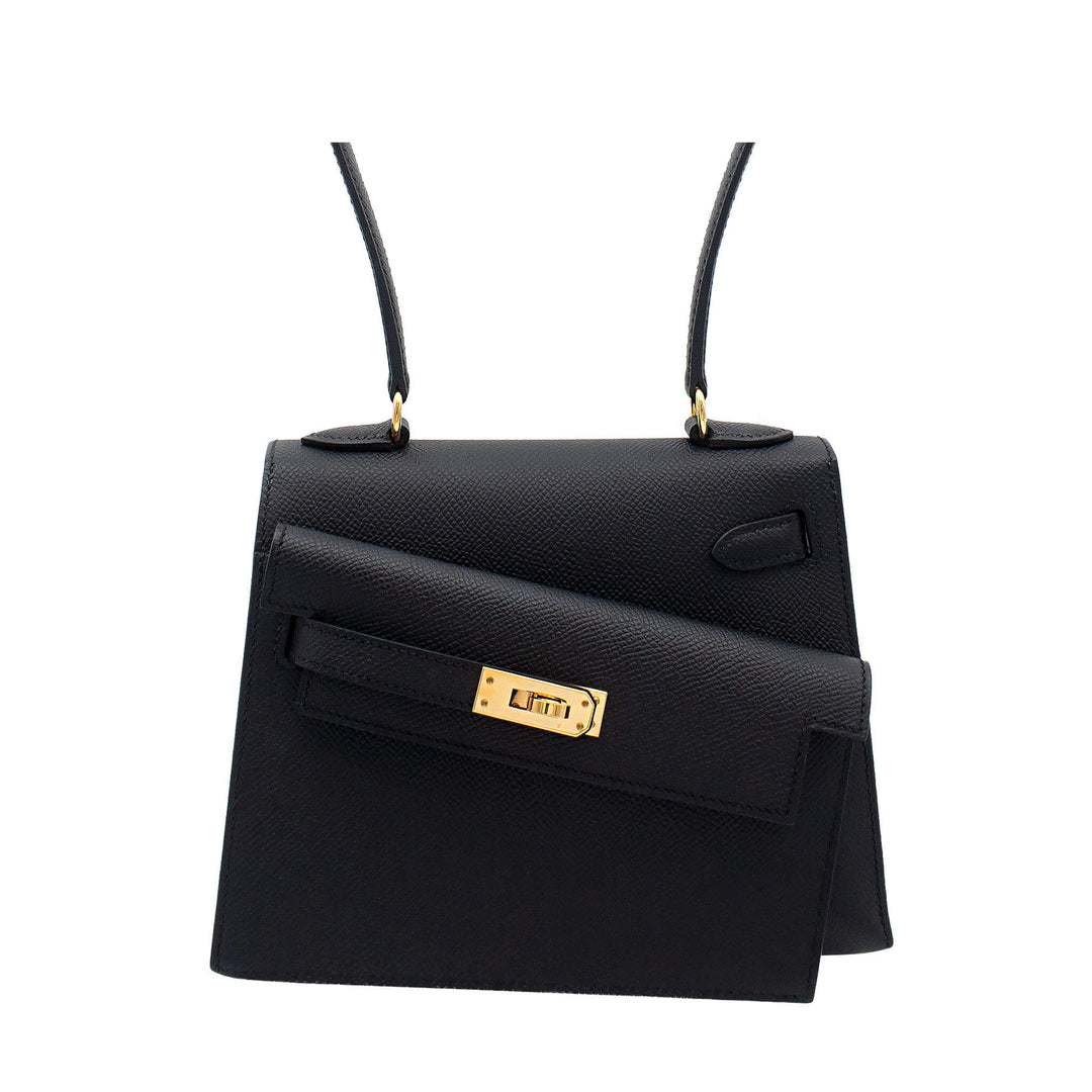 HERMES エルメス ケリー デゾルドル ブラック エプソン ゴールド金具 U刻印