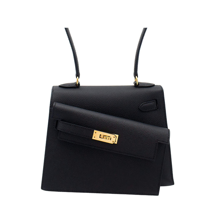 HERMES エルメス ケリー デゾルドル ブラック エプソン ゴールド金具 U刻印