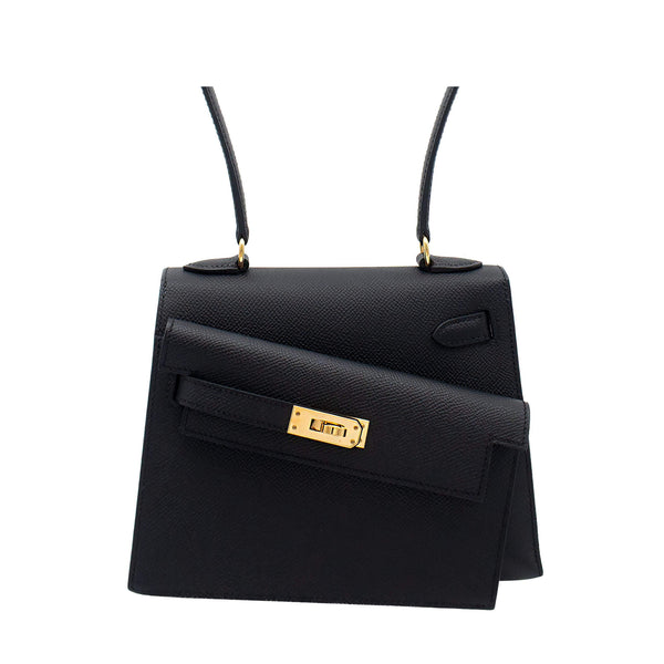 HERMES エルメス ケリー無秩序 ブラック エプソン ゴールド金具 U刻印
