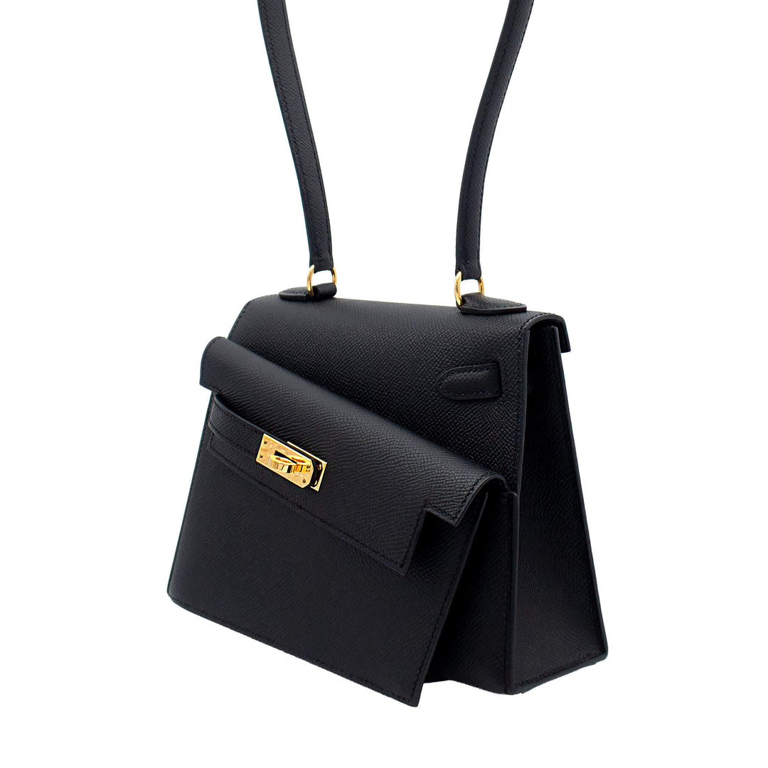 HERMES エルメス ケリー デゾルドル ブラック エプソン ゴールド金具 U刻印