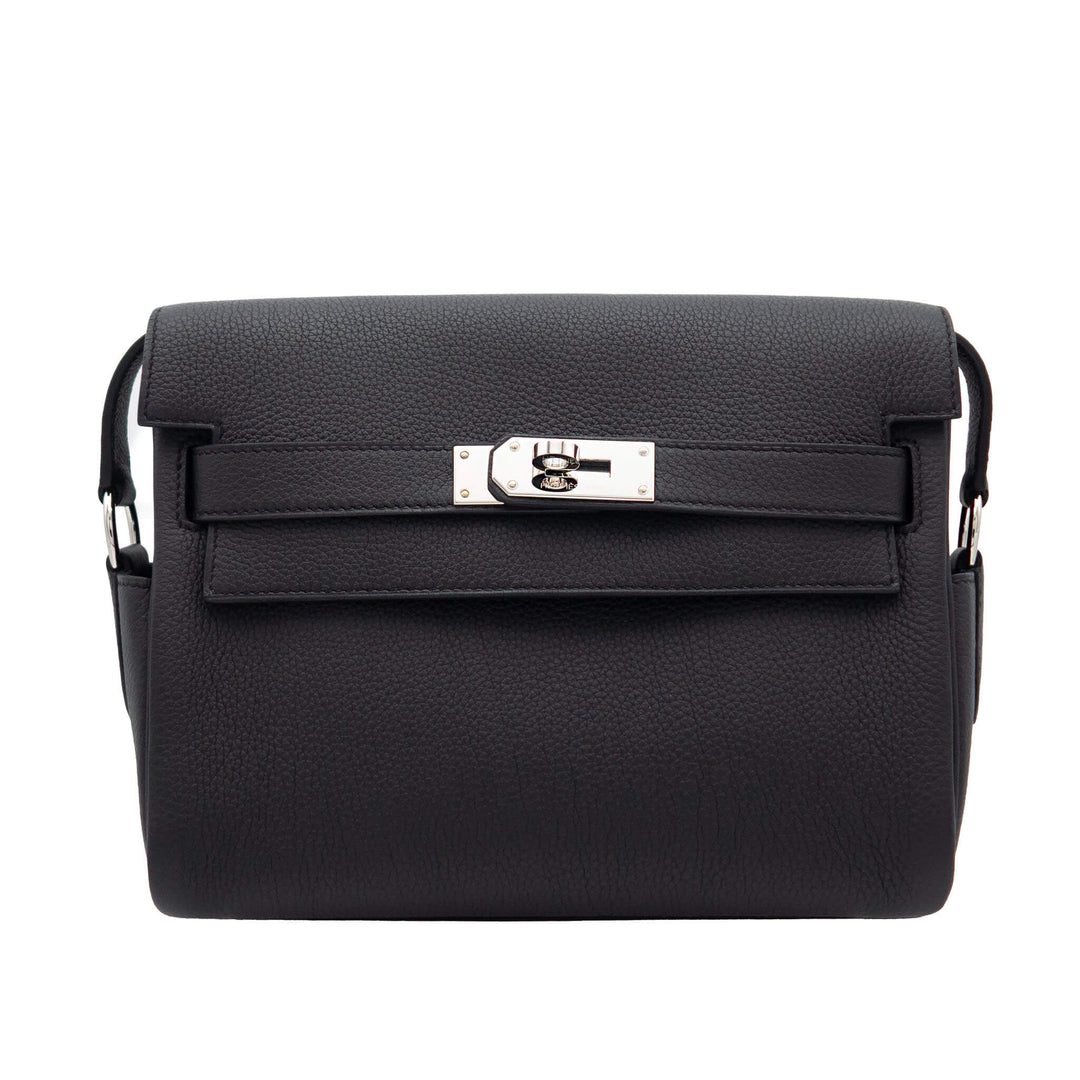 HERMÈS Kelly Messenger PM Black Togo PHW Stempel K