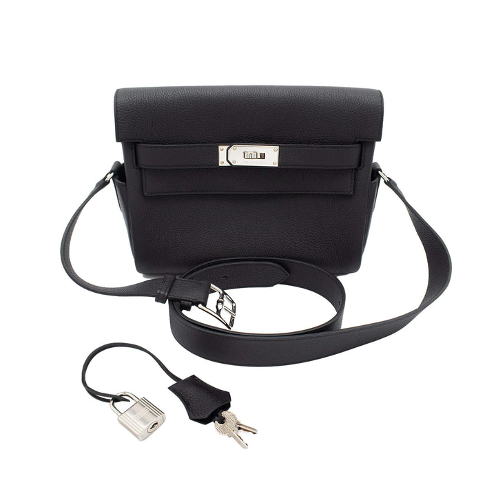 HERMÈS Kelly Messenger PM Black Togo PHW Stempel K