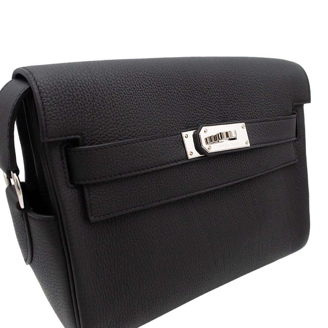 HERMÈS Kelly Messenger PM Black Togo PHW Stempel K
