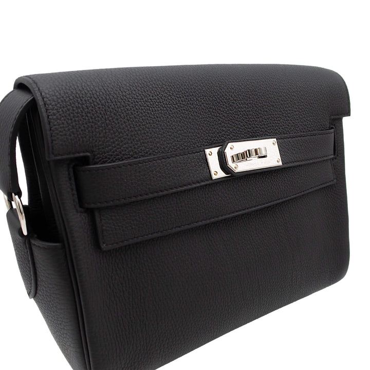 HERMÈS Kelly Messenger PM Black Togo PHW Stempel K