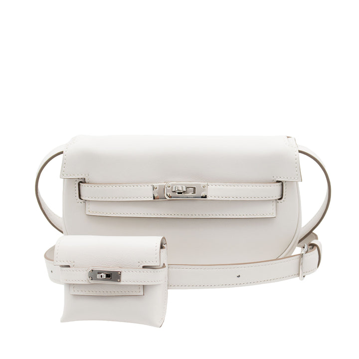 HERMÈS Kelly Moove Gris Pale Swift Palladium Hardware (PHW) Stempel W