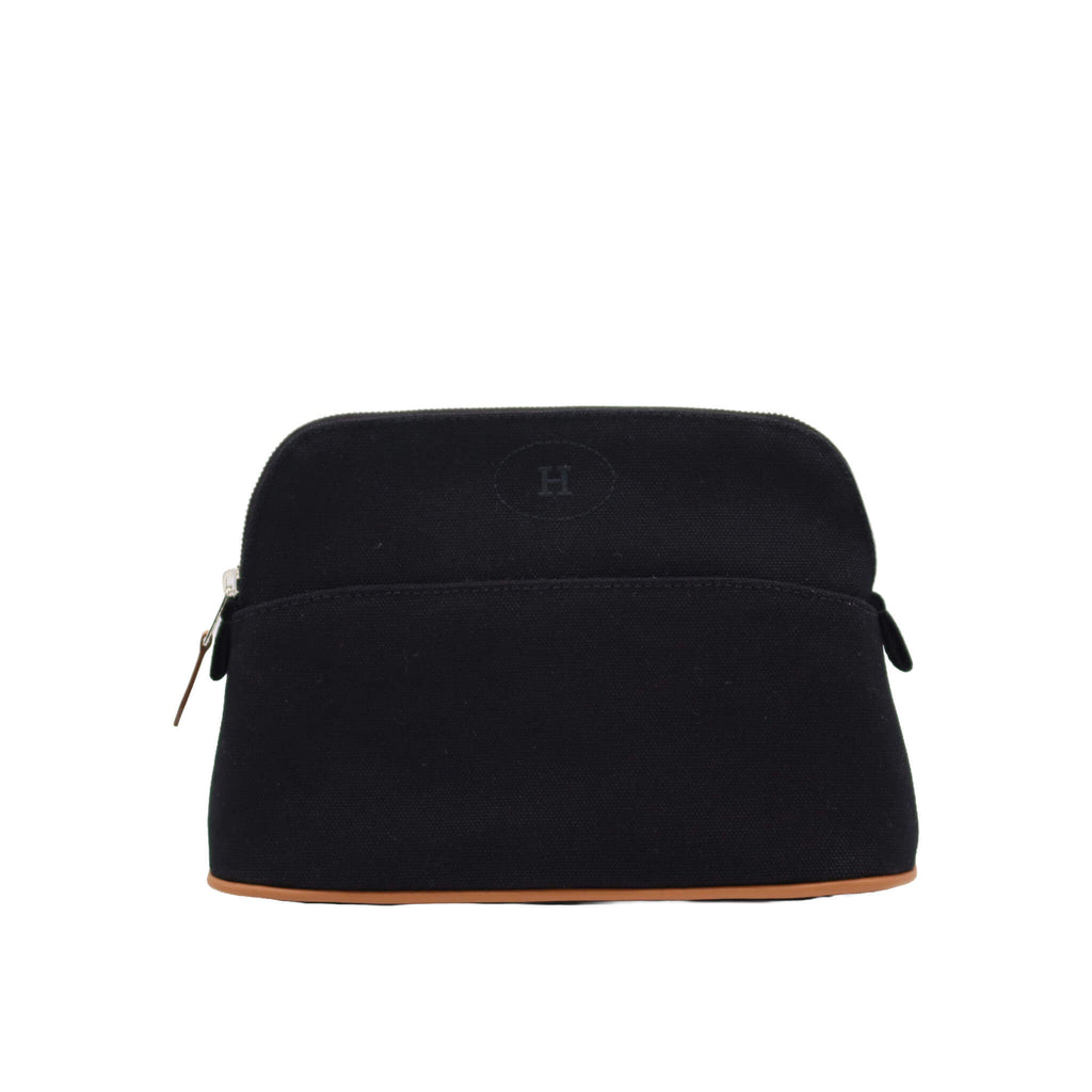 HERMES エルメス ポーチ ボリード ミニ ブラック コットンキャンバス