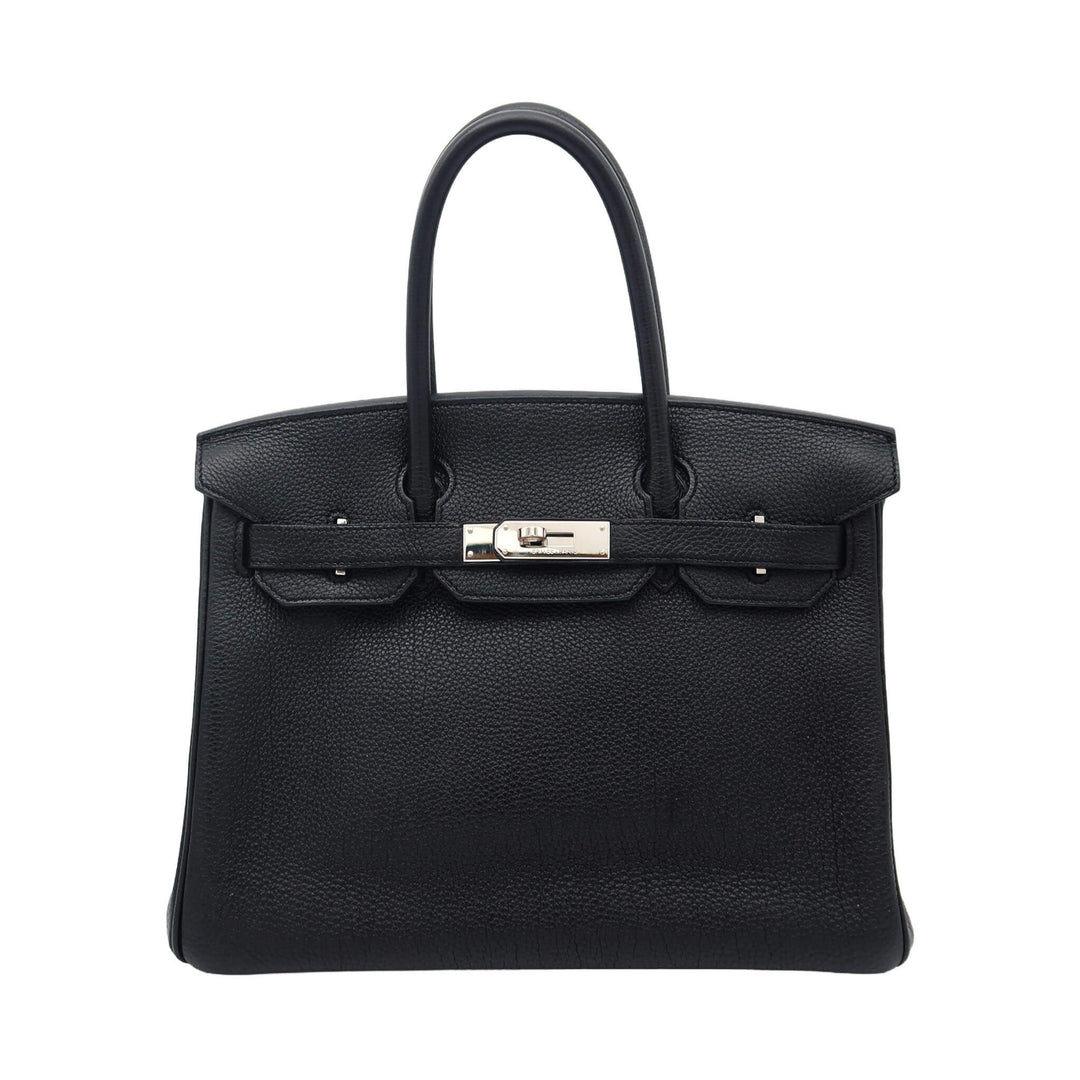 HERMES  エルメス  バーキン 30  ブラック  トゴ  シルバー金具  ◻Q 刻印 - GINZA CELIA