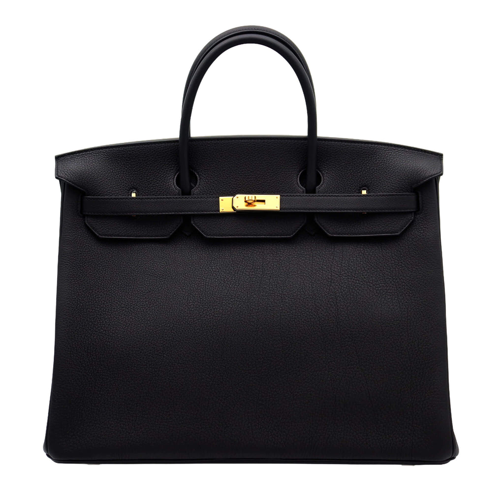 HERMES エルメス バーキン 40 ブラック トゴ ゴールド金具 K 刻印