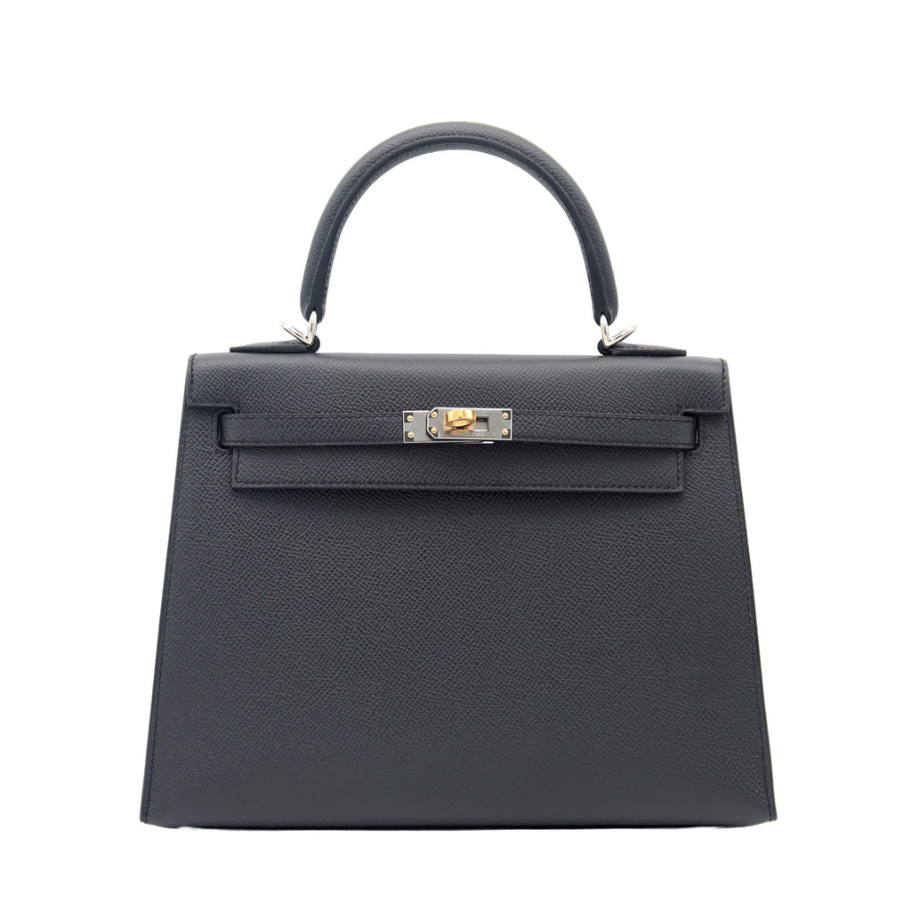 HERMES エルメス ケリー25 プロン エプソン エレクトラム金具 K刻印