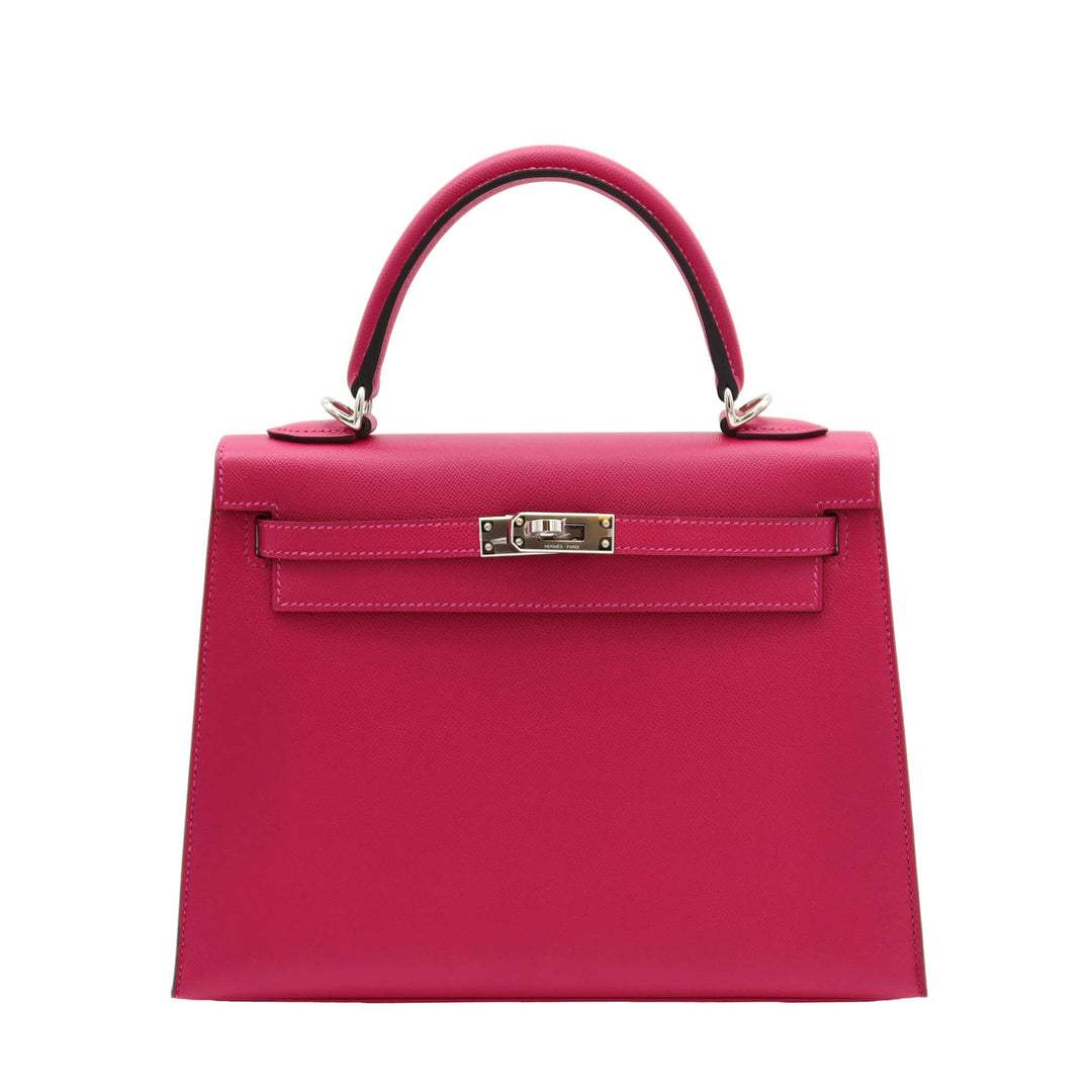 HERMES  エルメス  ケリー 25  ローズパープル  ヴォーマダム  シルバー金具  K 刻印