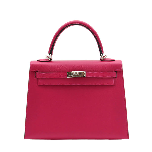 HERMES エルメス ケリー 25 ローズパープル ヴォーマダム シルバー金具
