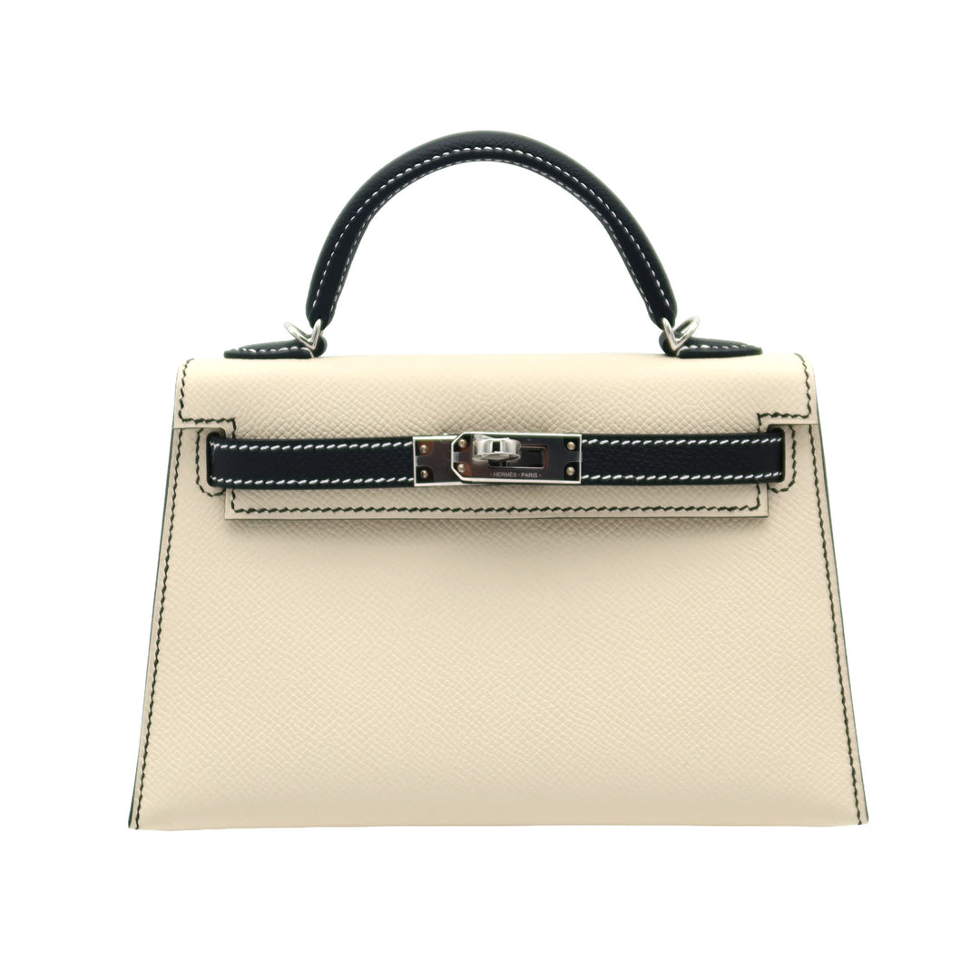 HERMES  エルメス  ミニケリー ドゥ SPO  ブラック クレ  エプソン  シルバー金具  K 刻印 - GINZA CELIA