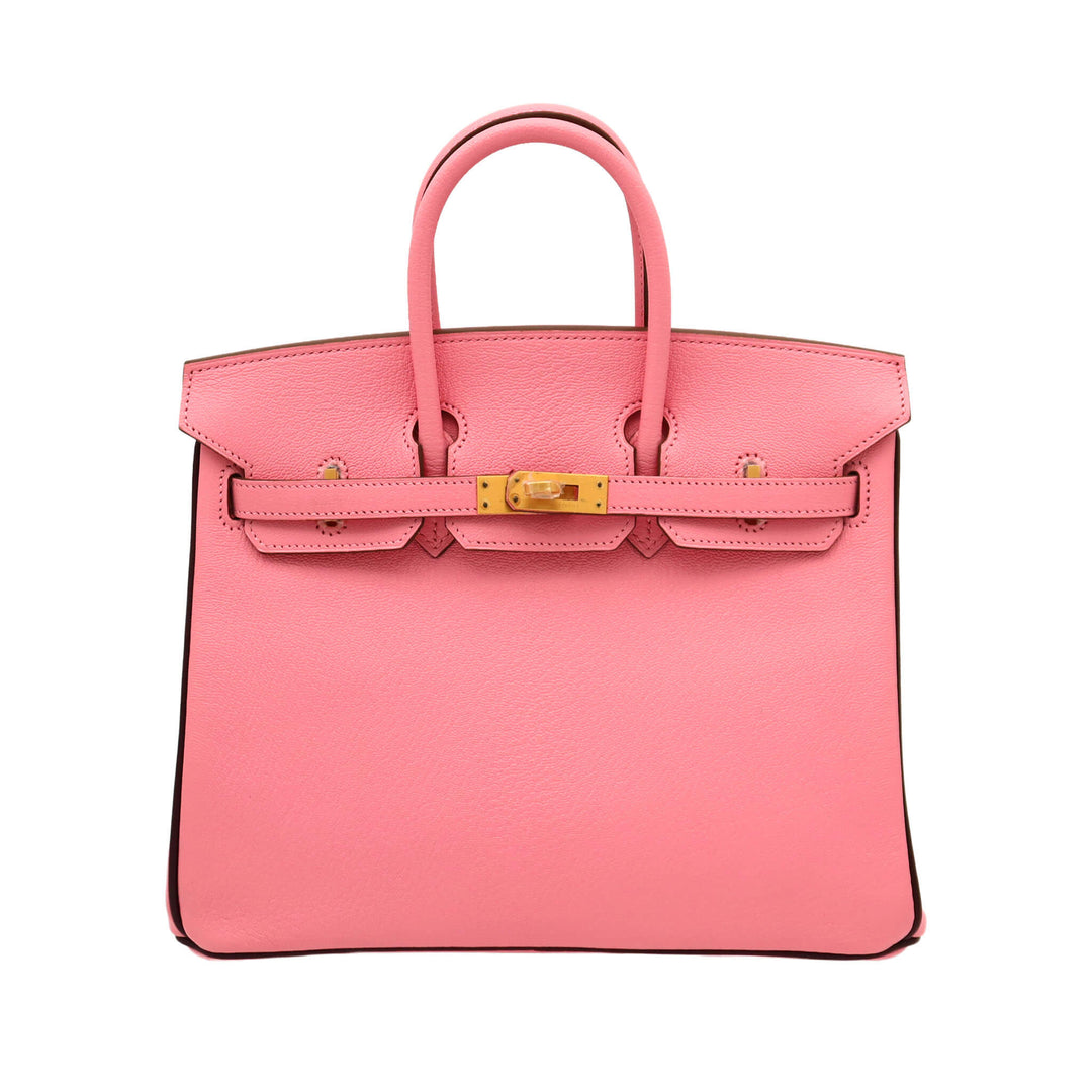 HERMÈS 愛馬仕 Birkin 25 SPO 彩屑粉/加侖紫 山羊皮 磨砂金扣 T刻印