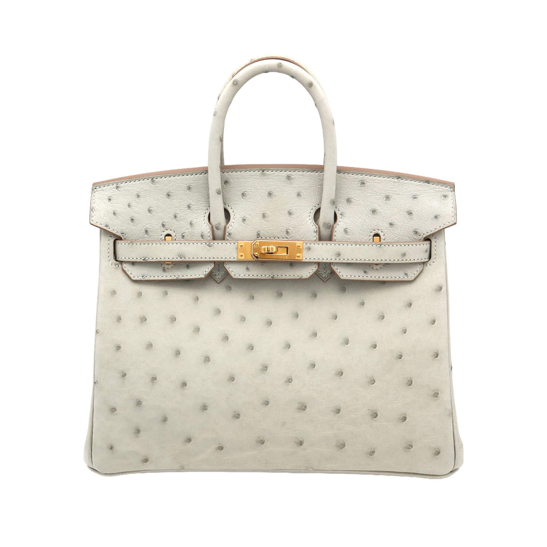 HERMES  エルメス  バーキン 25  グリペール  オーストリッチ  ゴールド金具  K 刻印