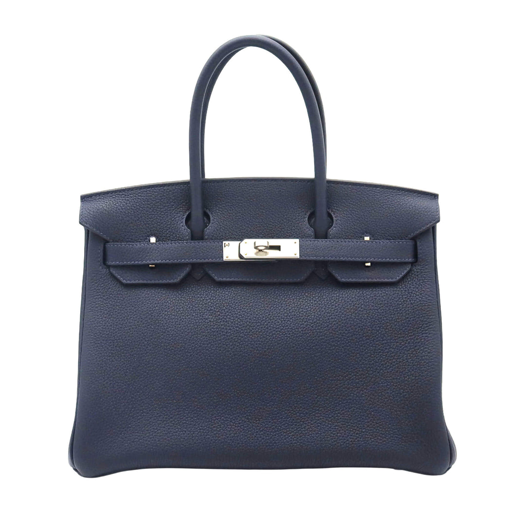 HERMES  エルメス  バーキン 30  ブルーニュイ  トゴ  シルバー金具  Y 刻印 - GINZA CELIA