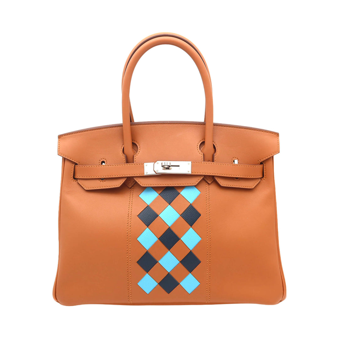 HERMES  エルメス  バーキン 30  トレサージュ  ゴールド ブルードノール ブルーインディゴ  スイフト エプソン  シルバー金具  D 刻印 - GINZA CELIA