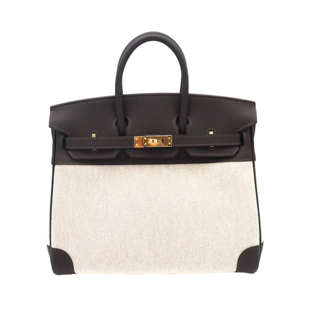 HERMES  エルメス  バーキン 25  エベンヌ  スイフト  トワル  ゴールド金具  K 刻印 - GINZA CELIA