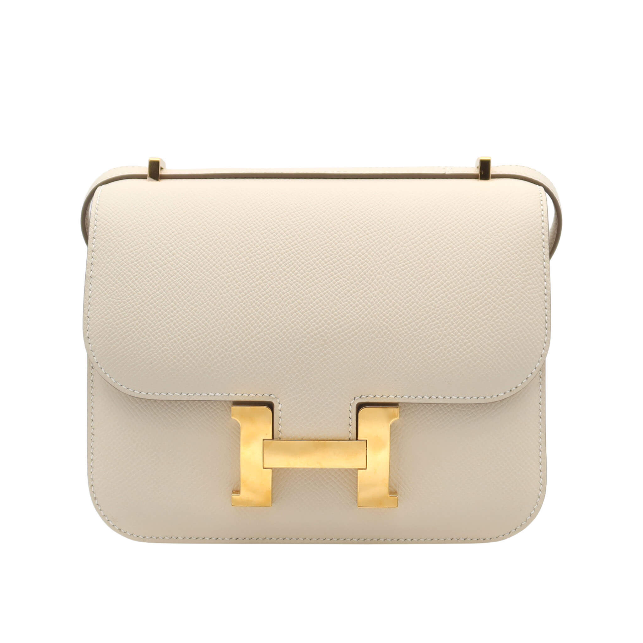 HERMES Constance 19 Miroir Clé Epsom Gold Hardware (GHW) W Engraved