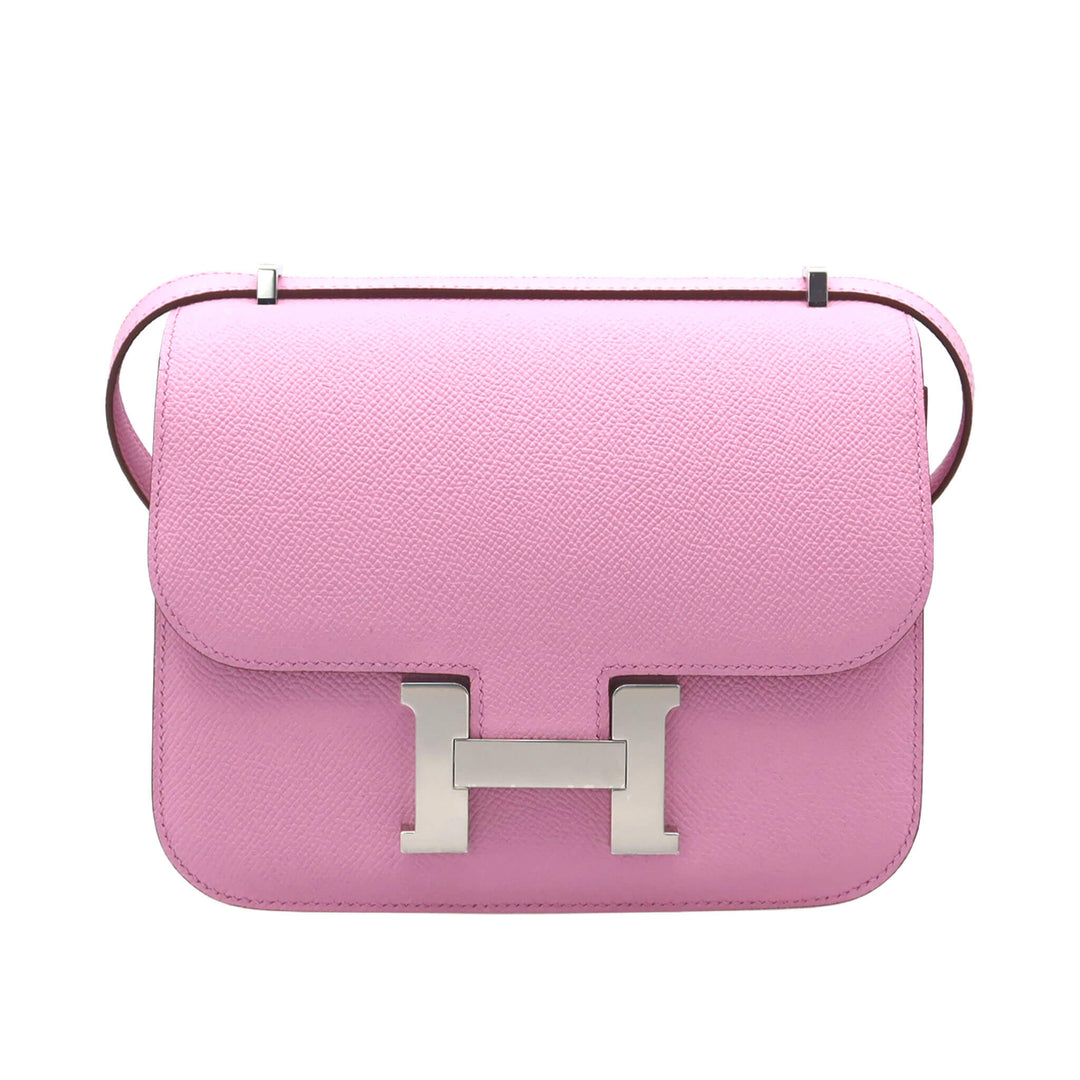 HERMES 愛馬仕 Constance 19 Mirror 莫芙西爾維斯特色 Epsom皮 銀扣 K刻 - GINZA CELIA