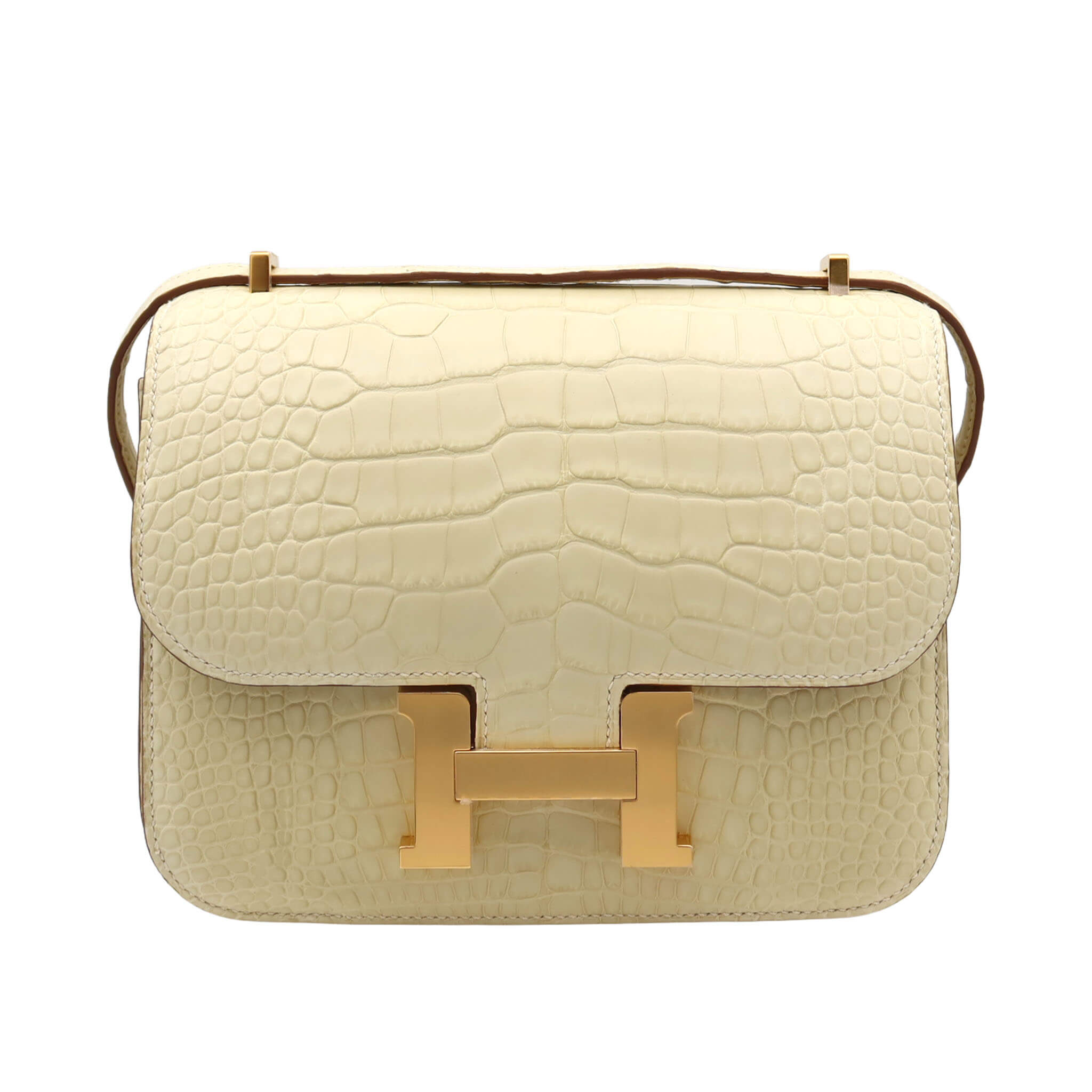 限定マット額装品/エルメス ジーン・ルイス・ドゥーマス ＨＥＲＭＥＳ HERMES エルメス コンスタンス 19 ミロワール バニラ アリゲーター