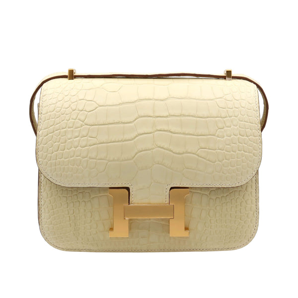 HERMES エルメス コンスタンス 19 ミロワール バニラ アリゲーター