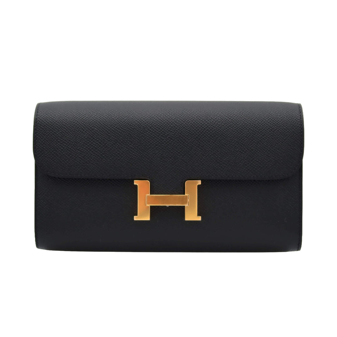 HERMÈS Constance to Go Black Epsom Gold Hardware Stamp G