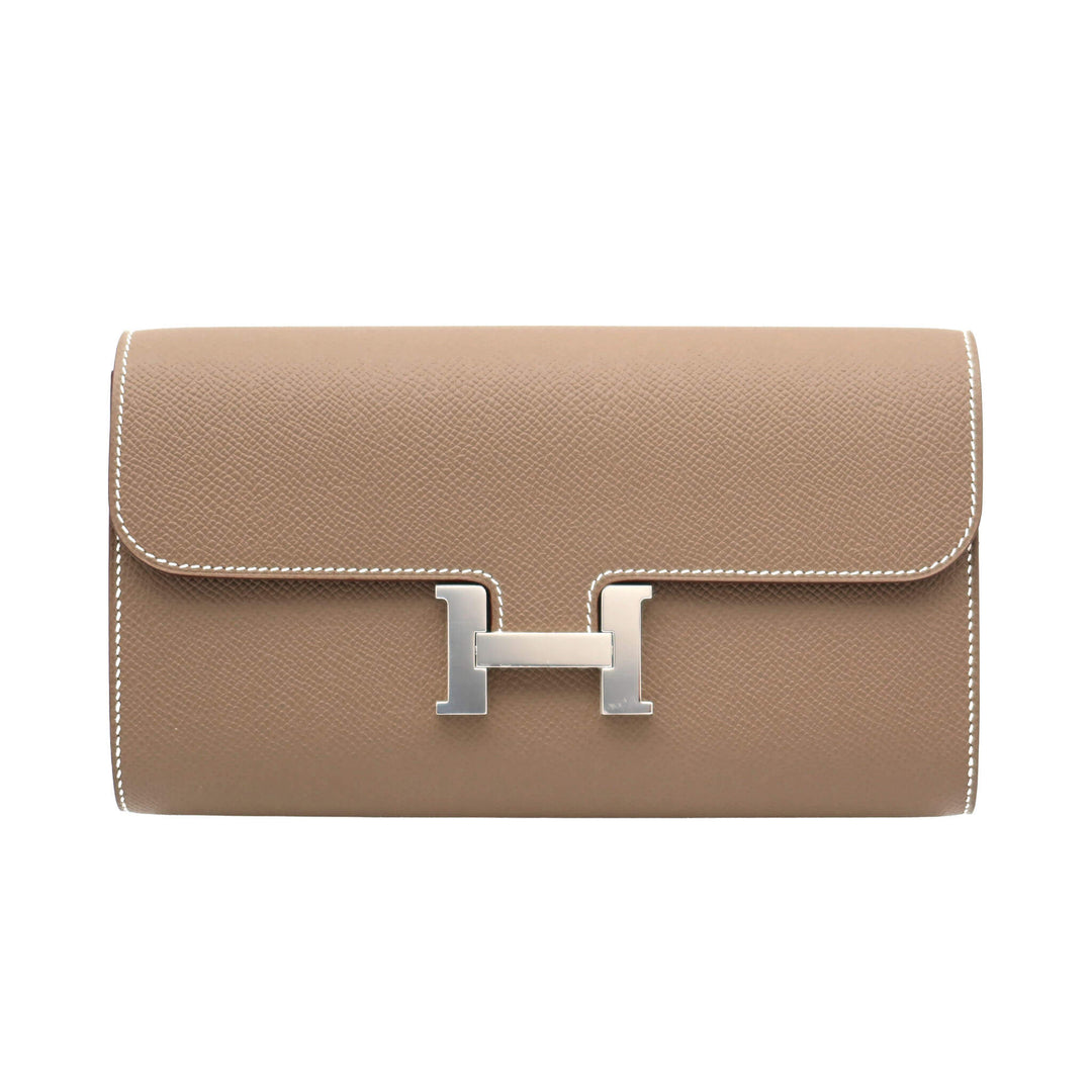 HERMÈS Constance To Go Etoupe Epsom Palladium Hardware (PHW) Stamp G