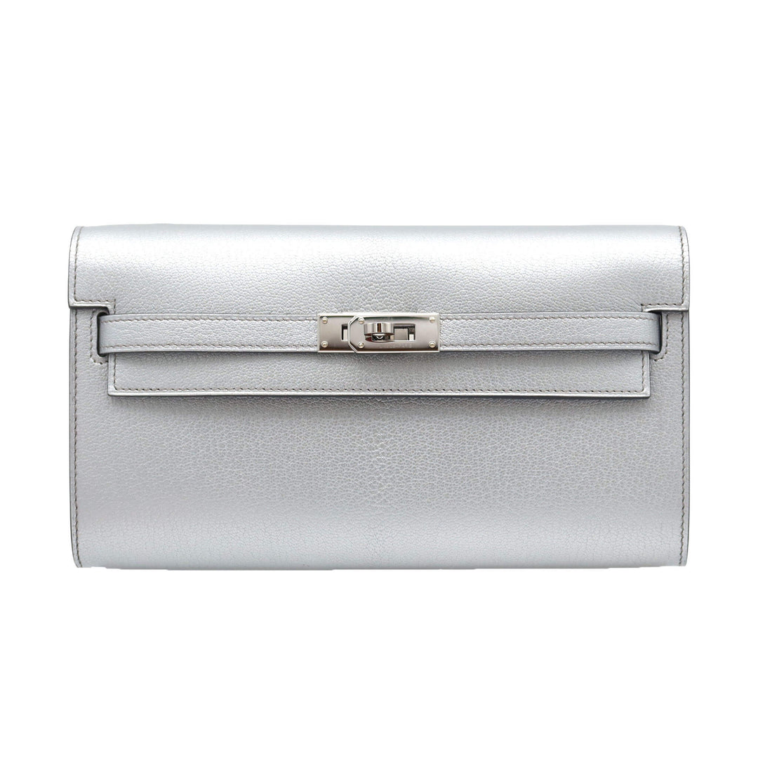 HERMES エルメス ケリートゥーゴー アルジャン シェーブル シルバー金具 G刻印
