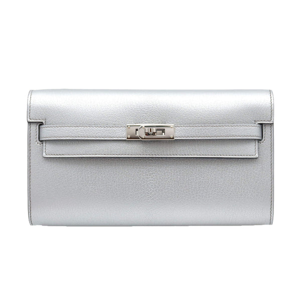 HERMES エルメス ケリートゥーゴー アルジャン シェーブル シルバー