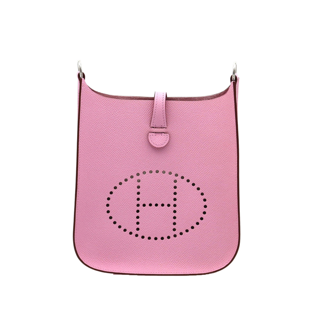 HERMÈS 愛馬仕 Evelyne TPM 錦葵紫 Epsom皮 銀釦 K刻