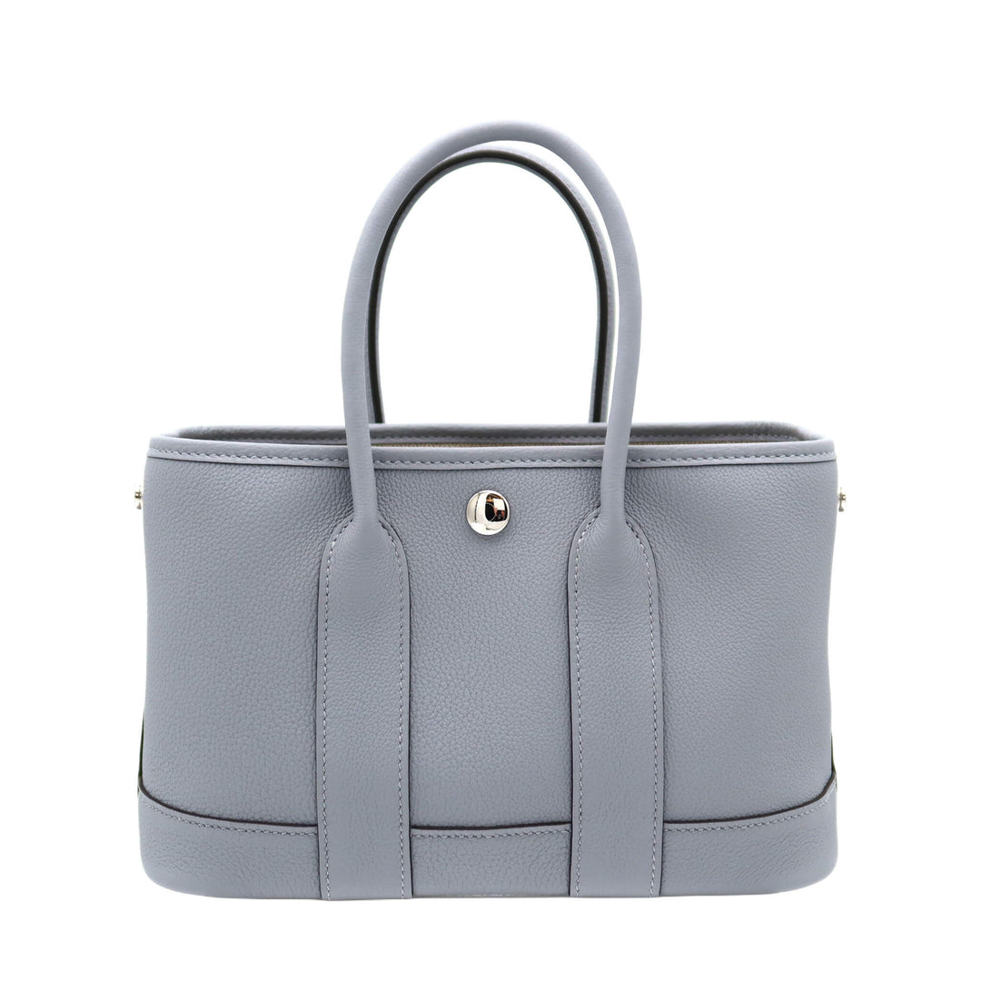 HERMES エルメス ガーデンパーティ ネオ ブルーグラシエ トゴ シルバー金具 G刻印
