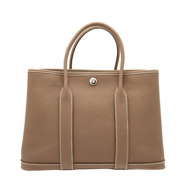 HERMES エルメス ガーデンパーティ TPM エトゥープ ネゴンダ シルバー金具 G刻印 - GINZA CELIA