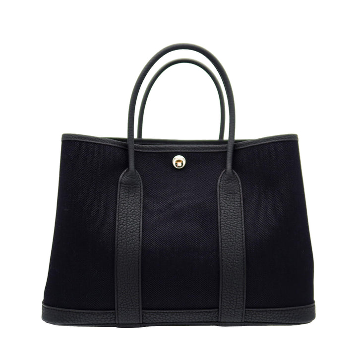 HERMES エルメス ガーデンパーティ TPM ブラック ネゴンダ/トワル シルバー金具 G刻印 - GINZA CELIA